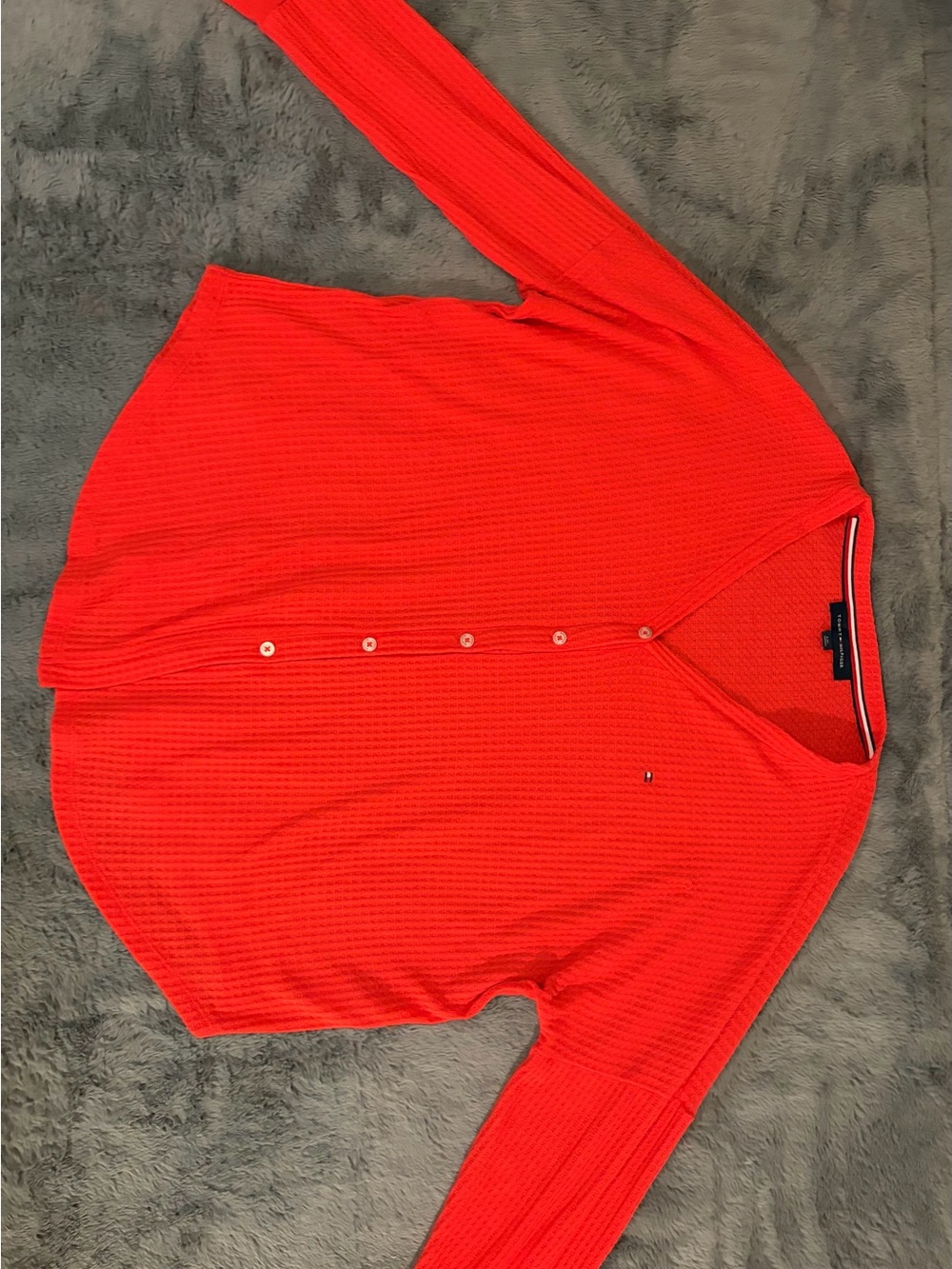 Tommy Hilfiger Bright Red Button-Front V-Neck Cardigan